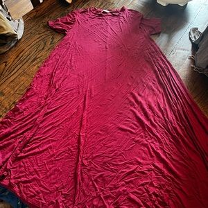 Burgundy swing dress
